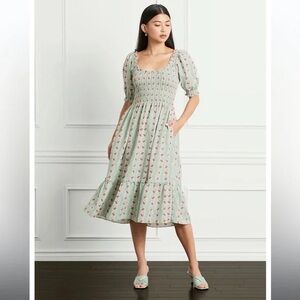 Hill House Home - The Louisa Nap Dress - Trailing Vine Multi Crepe